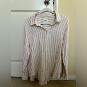 Abercrombie & Fitch Striped Button Up Long Sleeve